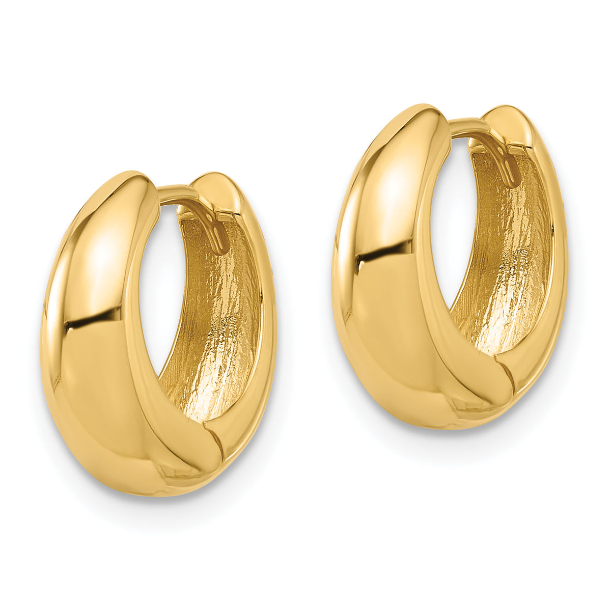 Gold Graduating Hinged Hoop Earrings - 10k Yellow Gold / 5.5 mm