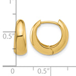 Gold Graduating Hinged Hoop Earrings - 10k Yellow Gold / 5.5 mm