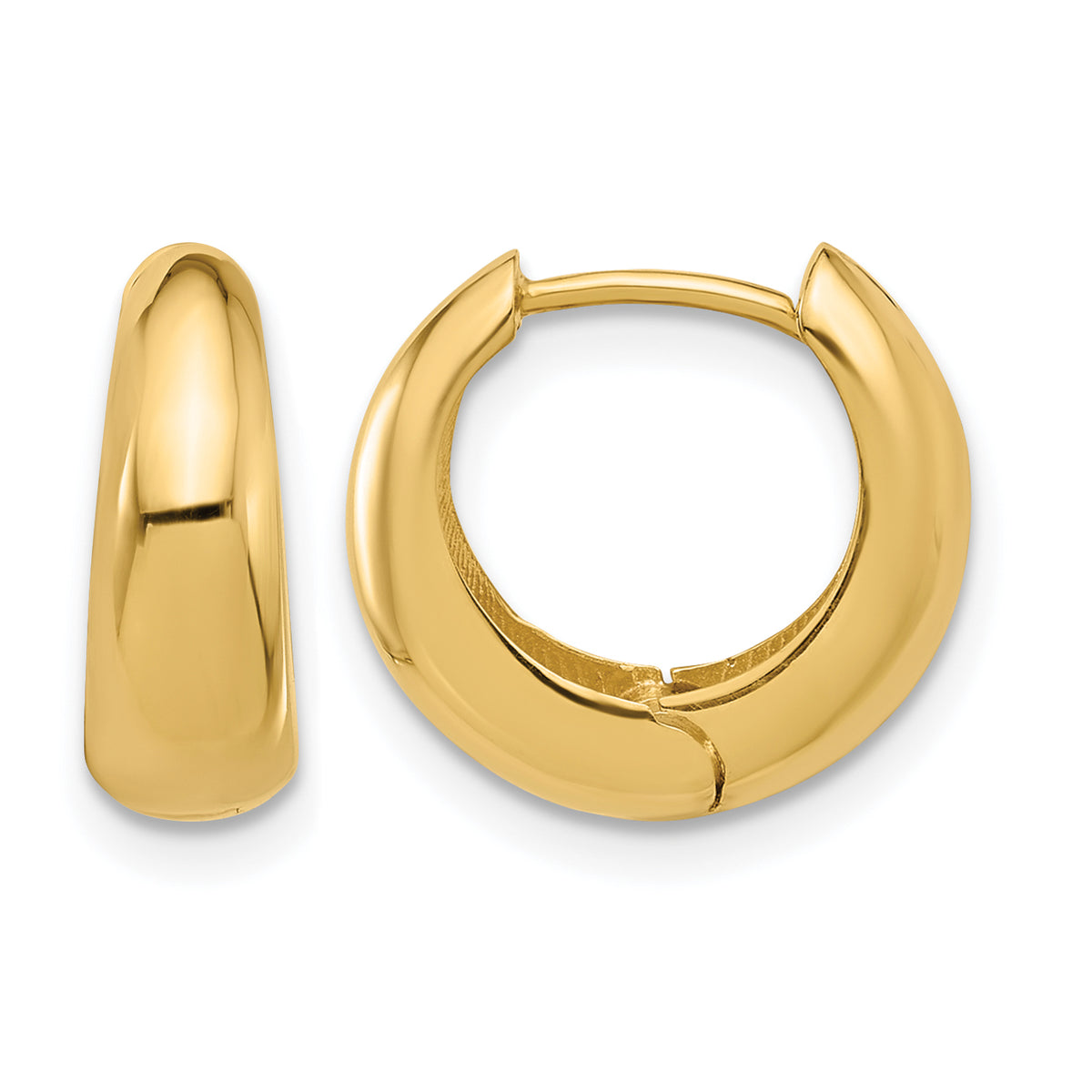 Gold Graduating Hinged Hoop Earrings - 10k Yellow Gold / 5.5 mm#10k Yellow Gold_5.5 mm