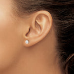 Gold CZ Stud Earrings - 10k Yellow Gold / 5 mm