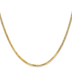 Gold (10K & 14K) Flat Beveled Curb Chain - 10k Yellow Gold / 16 in / 2.2 mm
