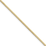 Gold (10K & 14K) Flat Beveled Curb Chain Anklet - 10k Yellow Gold / 10 in / 2.2 mm