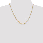 Gold (10K & 14K) Flat Beveled Curb Chain - 10k Yellow Gold / 20 in / 2.2 mm