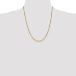 Gold (10K & 14K) Flat Beveled Curb Chain - 10k Yellow Gold / 22 in / 2.2 mm