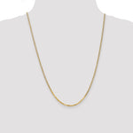 Gold (10K & 14K) Flat Beveled Curb Chain - 10k Yellow Gold / 24 in / 2.2 mm