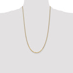 Gold (10K & 14K) Flat Beveled Curb Chain - 10k Yellow Gold / 26 in / 2.2 mm