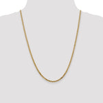Gold (10K & 14K) Flat Beveled Curb Chain - 10k Yellow Gold / 24 in / 2.9 mm