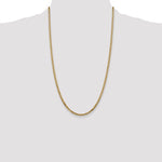 Gold (10K & 14K) Flat Beveled Curb Chain - 10k Yellow Gold / 26 in / 2.9 mm