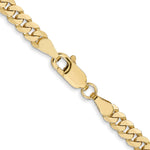 Gold (10K & 14K) Flat Beveled Curb Chain - 10k Yellow Gold / 18 in / 3.9 mm