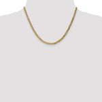 Gold (10K & 14K) Flat Beveled Curb Chain - 10k Yellow Gold / 18 in / 3.9 mm