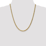 Gold (10K & 14K) Flat Beveled Curb Chain - 10k Yellow Gold / 22 in / 3.9 mm