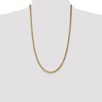 Gold (10K & 14K) Flat Beveled Curb Chain - 10k Yellow Gold / 26 in / 3.9 mm