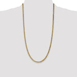 Gold (10K & 14K) Flat Beveled Curb Chain - 10k Yellow Gold / 28 in / 3.9 mm