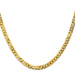 Gold (10K & 14K) Flat Beveled Curb Chain - 10k Yellow Gold / 18 in / 4.75 mm