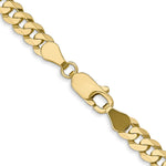 Gold (10K & 14K) Flat Beveled Curb Chain - 10k Yellow Gold / 18 in / 4.75 mm