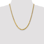 Gold (10K & 14K) Flat Beveled Curb Chain - 10k Yellow Gold / 22 in / 4.75 mm