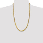 Gold (10K & 14K) Flat Beveled Curb Chain - 10k Yellow Gold / 26 in / 4.75 mm