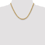 Gold (10K & 14K) Flat Beveled Curb Chain - 10k Yellow Gold / 18 in / 5.75 mm