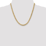 Gold (10K & 14K) Flat Beveled Curb Chain - 10k Yellow Gold / 20 in / 5.75 mm