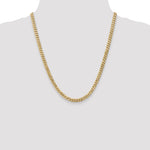 Gold (10K & 14K) Flat Beveled Curb Chain - 10k Yellow Gold / 22 in / 5.75 mm