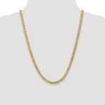 Gold (10K & 14K) Flat Beveled Curb Chain - 10k Yellow Gold / 24 in / 5.75 mm