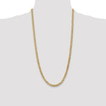 Gold (10K & 14K) Flat Beveled Curb Chain - 10k Yellow Gold / 28 in / 5.75 mm