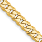Gold (10K & 14K) Flat Beveled Curb Chain - 10k Yellow Gold / 18 in / 5.75 mm