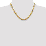 Gold (10K & 14K) Flat Beveled Curb Chain - 10k Yellow Gold / 18 in / 6.25 mm
