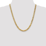 Gold (10K & 14K) Flat Beveled Curb Chain - 10k Yellow Gold / 22 in / 6.25 mm