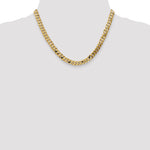 Gold (10K & 14K) Flat Beveled Curb Chain - 10k Yellow Gold / 18 in / 6.75 mm