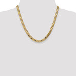 Gold (10K & 14K) Flat Beveled Curb Chain - 10k Yellow Gold / 20 in / 6.75 mm