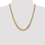 Gold (10K & 14K) Flat Beveled Curb Chain - 10k Yellow Gold / 22 in / 6.75 mm