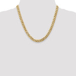 Gold (10K & 14K) Flat Beveled Curb Chain - 10k Yellow Gold / 20 in / 7.75 mm