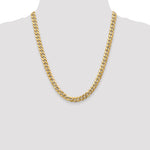 Gold (10K & 14K) Flat Beveled Curb Chain - 10k Yellow Gold / 22 in / 7.75 mm