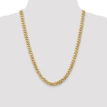 Gold (10K & 14K) Flat Beveled Curb Chain - 10k Yellow Gold / 24 in / 7.75 mm