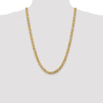 Gold (10K & 14K) Flat Beveled Curb Chain - 10k Yellow Gold / 26 in / 7.75 mm