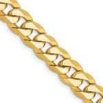 Gold (10K & 14K) Flat Beveled Curb Chain - 10k Yellow Gold / 20 in / 7.75 mm