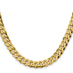 Gold (10K & 14K) Flat Beveled Curb Chain - 10k Yellow Gold / 20 in / 8.25 mm