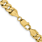 Gold (10K & 14K) Flat Beveled Curb Chain - 10k Yellow Gold / 20 in / 8.25 mm