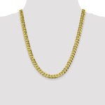 Gold (10K & 14K) Flat Beveled Curb Chain - 10k Yellow Gold / 22 in / 8.25 mm