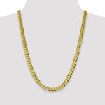 Gold (10K & 14K) Flat Beveled Curb Chain - 10k Yellow Gold / 24 in / 8.25 mm