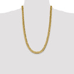 Gold (10K & 14K) Flat Beveled Curb Chain - 10k Yellow Gold / 26 in / 8.25 mm
