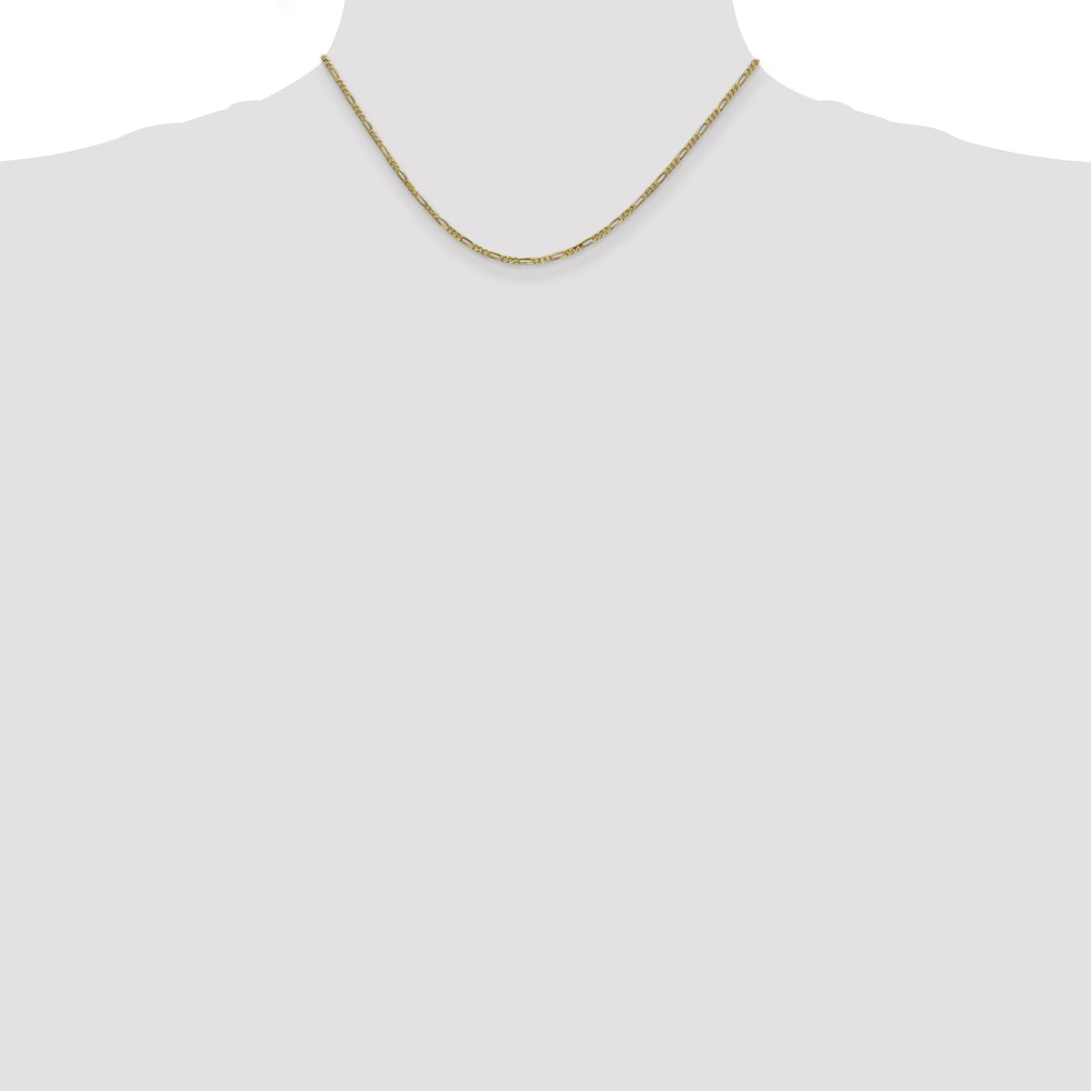 Gold (10K & 14K) Flat Figaro Chain - 10k Yellow Gold / 16 in / 1.75 mm