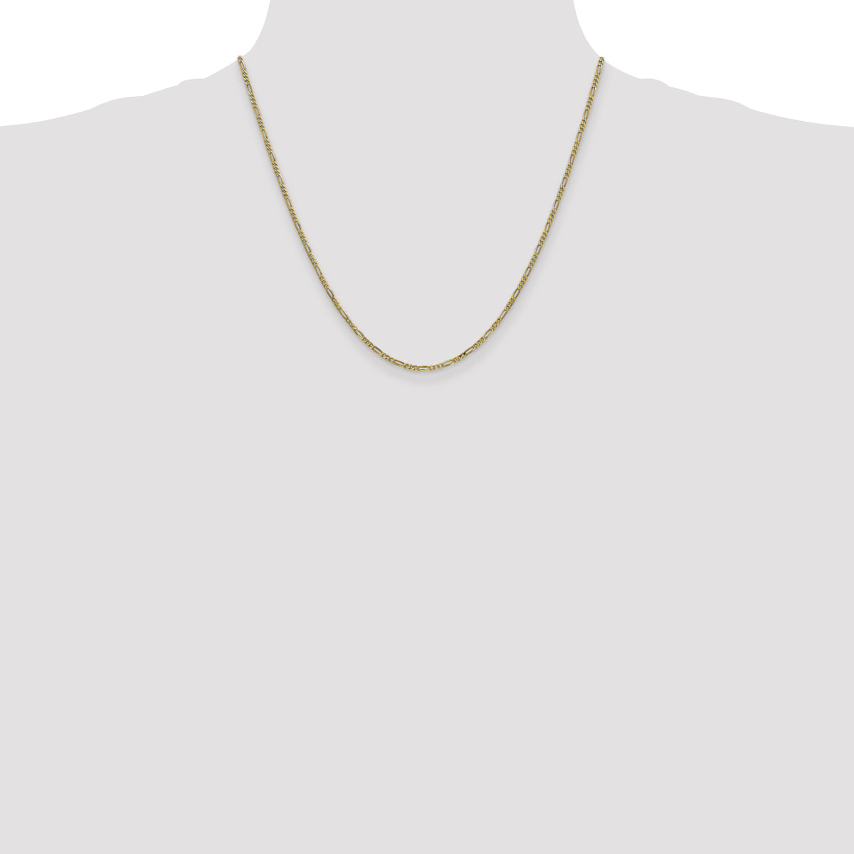 Gold (10K & 14K) Flat Figaro Chain - 10k Yellow Gold / 20 in / 1.75 mm