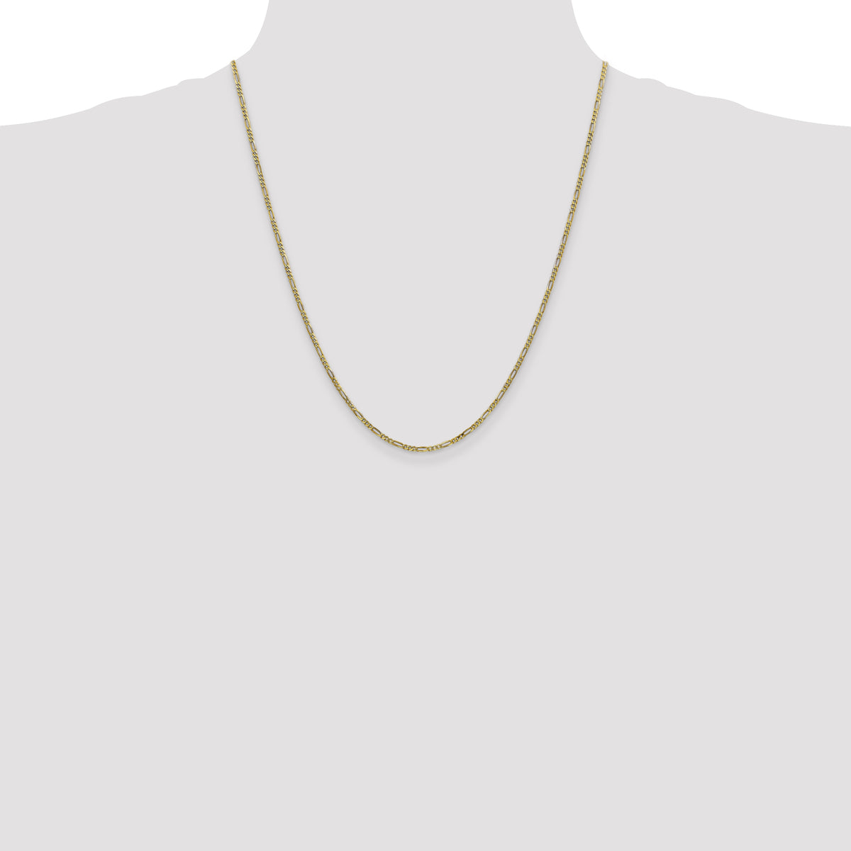 Gold (10K & 14K) Flat Figaro Chain - 10k Yellow Gold / 22 in / 1.75 mm