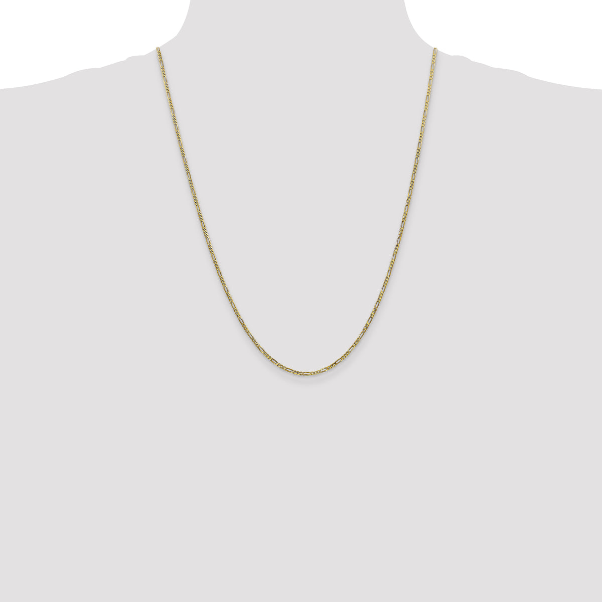 Gold (10K & 14K) Flat Figaro Chain - 10k Yellow Gold / 24 in / 1.75 mm