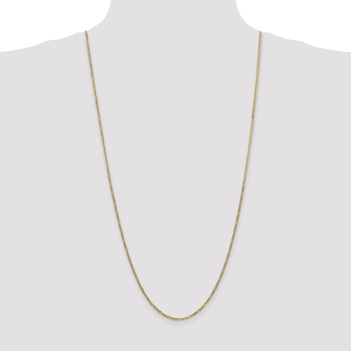 Gold (10K & 14K) Flat Figaro Chain - 10k Yellow Gold / 30 in / 1.75 mm