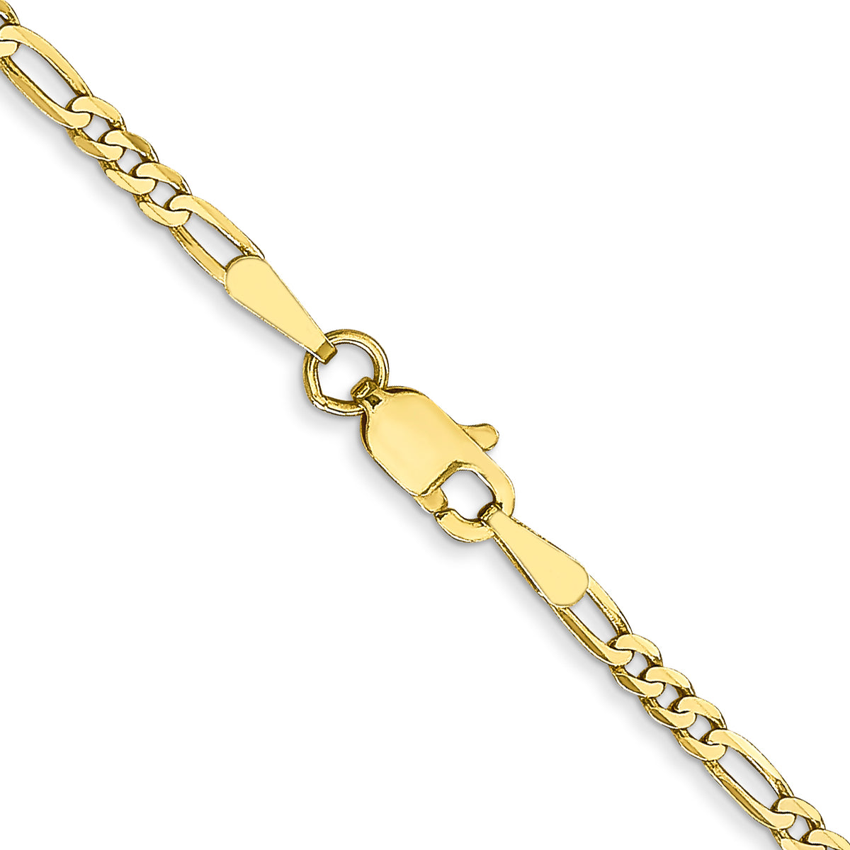 Gold (10K & 14K) Flat Figaro Chain - 10k Yellow Gold / 16 in / 2.2 mm