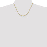 Gold (10K & 14K) Flat Figaro Chain - 10k Yellow Gold / 18 in / 2.2 mm