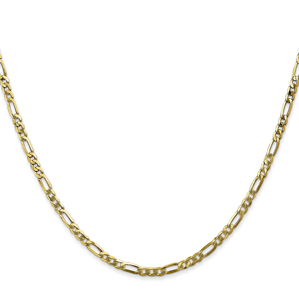 Gold (10K & 14K) Flat Figaro Chain - 10k Yellow Gold / 16 in / 2.75 mm